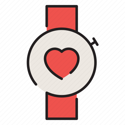 Valentines, love, watch, heart, timer, fitness, heartbeat icon - Download on Iconfinder