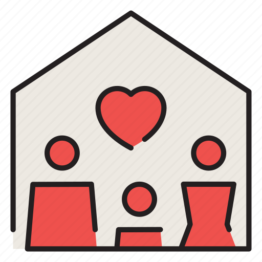 Valentines, love, house, home, family, heart, happy icon - Download on Iconfinder
