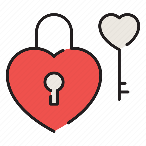 Valentines, love, lock, key, protection, heart, safety icon - Download on Iconfinder