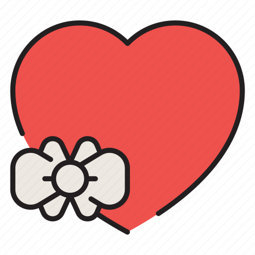 Valentines, love, gift, heart, bow, chocolate, present icon - Download on Iconfinder