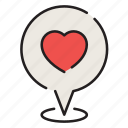 valentines, love, pin, location, geolocation, marker, map