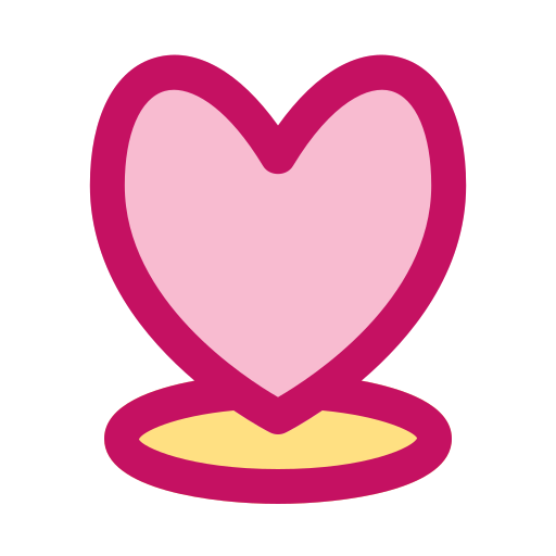 Valentine, heart, map, location, pin, love, navigation icon - Free download