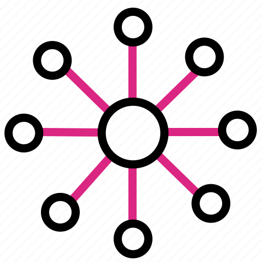 Connected, hub, network, spoke icon - Download on Iconfinder