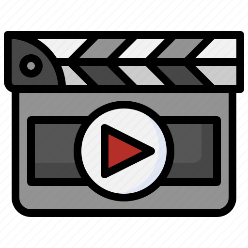 Clapperboard, cinema, video, play, player, entertainment icon - Download on Iconfinder
