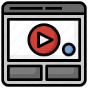 website, play, button, entertainment, video, browser