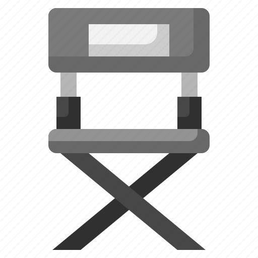 Chair, filmmaking, director, furniture, sitting icon - Download on Iconfinder