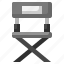 chair, filmmaking, director, furniture, sitting 