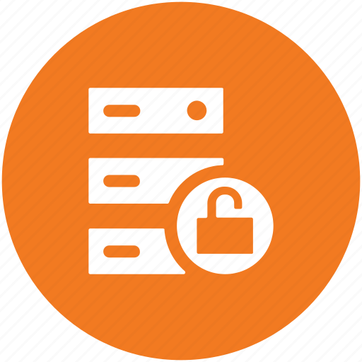 Data protection, padlock, safety, secure database, server locked, server rack, server security icon - Download on Iconfinder