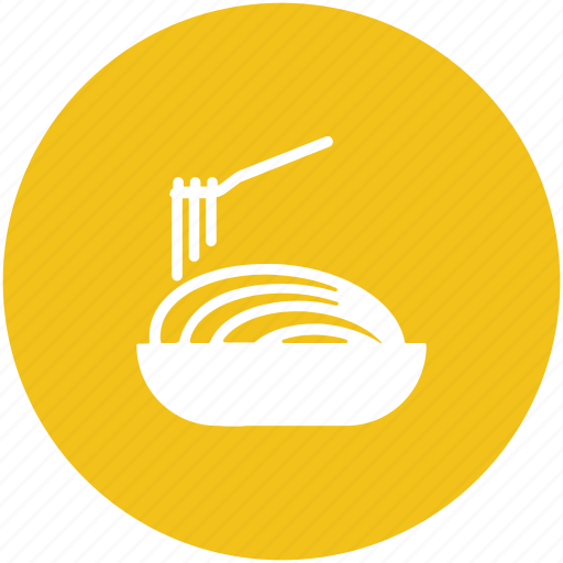 Bowl, chinese food, food, fork, noodles, spaghetti, vermicelli icon - Download on Iconfinder