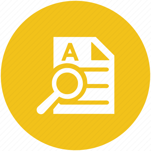 Document, magnifying lense, searching document, searching tool, sheet icon - Download on Iconfinder