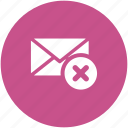 correspondence, delete email, discard email, letter envelope, mail, removed email 