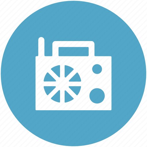 Audio transmission, radio, radiol set, technology, vintage radio icon - Download on Iconfinder