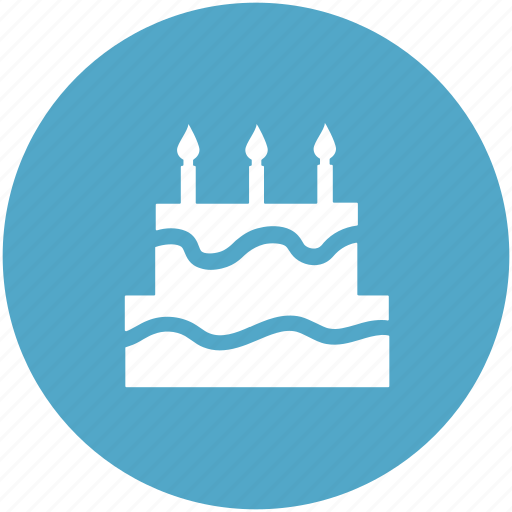 Bakery food, birthday cake, cake, cake with candle, celebration, food icon - Download on Iconfinder