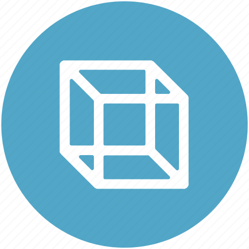 Cube, cube divisions, element, geometry, hollow cube, shape, ui icon - Download on Iconfinder