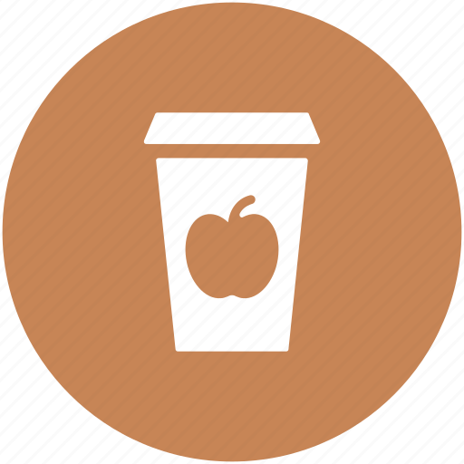 Apple drink, apple jam, apple juice, beverage, canned juice, paper cup icon - Download on Iconfinder
