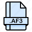 af3, file, file extension, file format, file type 