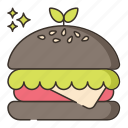 veggie, burger, food, hamburger