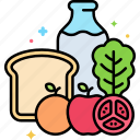 healthy, food, bread, fruits, vegetable