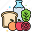 healthy, food, bread, fruits, vegetable 