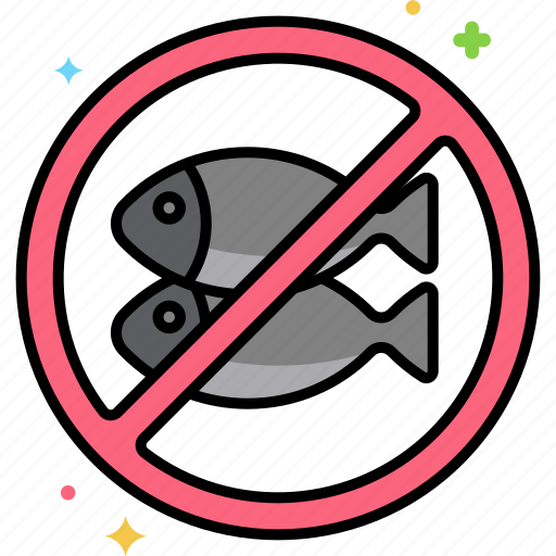 No, fish, diet, dietary, no seafood icon - Download on Iconfinder