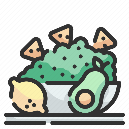 Guacamole, snack, nachos, vegetarian, healthy icon - Download on Iconfinder