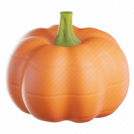 Pumpkin, food, organic, vegetable, vegetarian, vegan 3D illustration - Download on Iconfinder