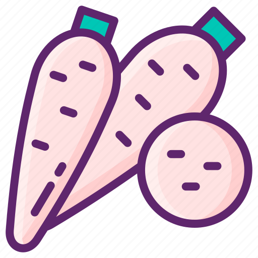 Daikon, vegetable, cooking, food icon - Download on Iconfinder