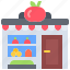signboard, building, tomato, food, vegetable, shop 