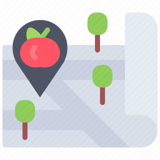 Map, pin, location, tomato, food, vegetable, shop icon - Download on Iconfinder