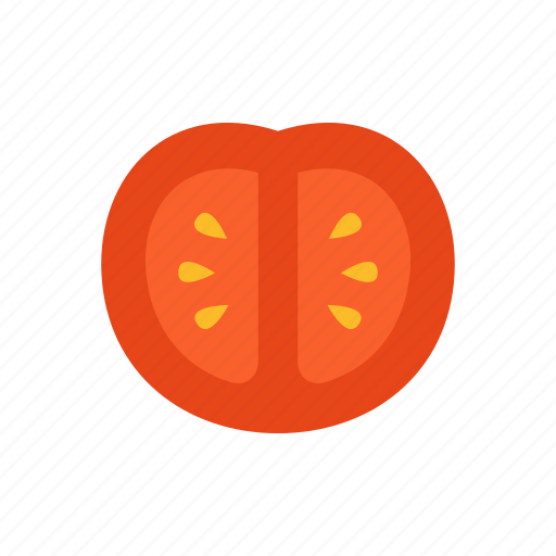 Colour, food, red, salad, slice, tomato, vegetable icon - Download on Iconfinder
