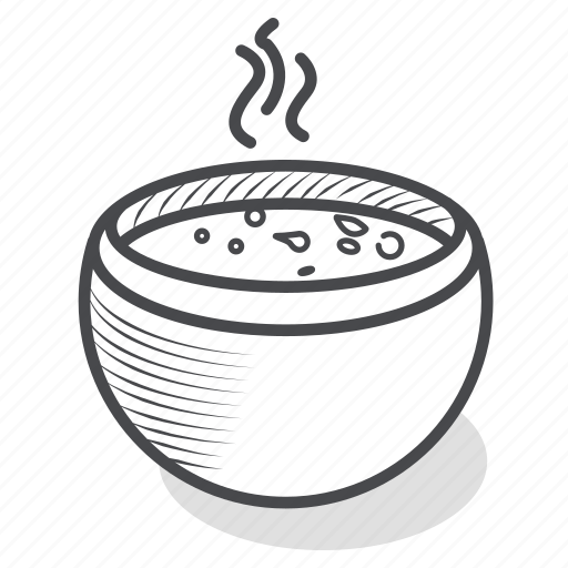 Bowl, engraving, hotfood, meal, soup, veggie icon - Download on Iconfinder