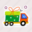 gift delivery, gift shipping, delivery truck, shipping truck, delivery vehicle 