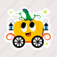 pumpkin carriage, halloween carriage, tale carriage, wooden carriage, fantasy carriage 