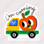 im coming, fruit delivery, flatbed truck, delivery truck, delivery vehicle 