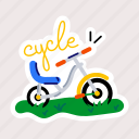 cycle, bicycle, pedal vehicle, two wheeler, ride