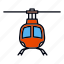 helicopter, front, view, transport, orange, rescue, air, aircraft 