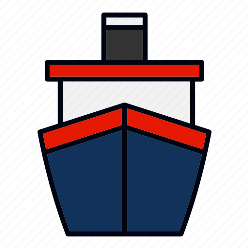 Ship, front, view, shipping, delivery, sea, ocean icon - Download on Iconfinder