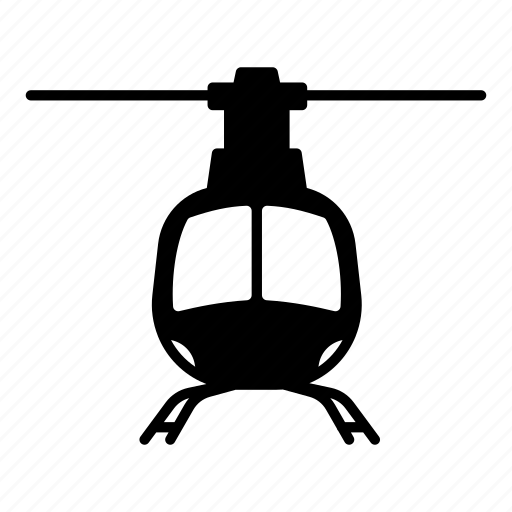 Helicopter, front, view, transportation, aircraft icon - Download on Iconfinder