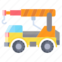 crane, truck