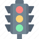 stop, traffic, light, road, sign