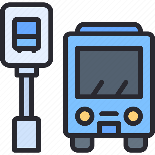 Bus, station, stop, transportation icon - Download on Iconfinder