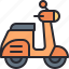 scooter, motorcycle, motorbike, transport, transportation 