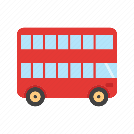 Bus, double, red, transport, transportation, travel, vehicle icon - Download on Iconfinder