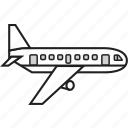 aeroplane, aircraft, airplane, flight, plane, transport, transportation