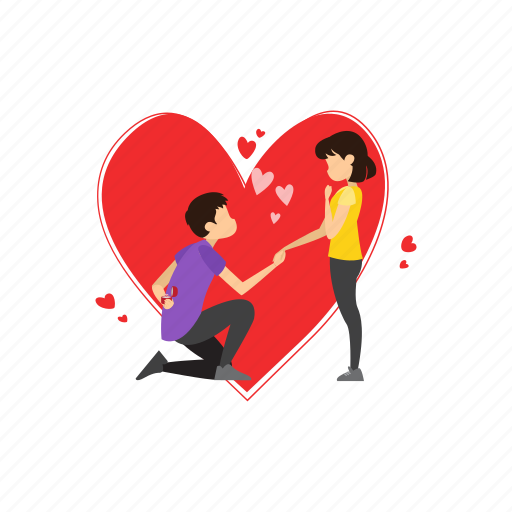 Boy, propose, girl, love, romance icon - Download on Iconfinder