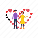 couple, balloons, valentine, romance, love