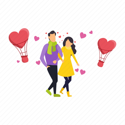 Couple, walking, love, romance, happy icon - Download on Iconfinder
