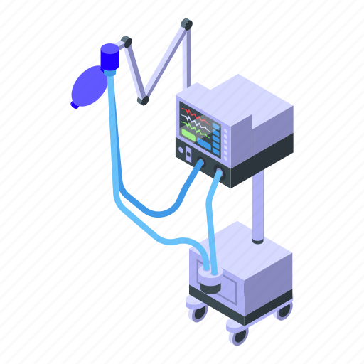 Icu, medical, device, isometric icon - Download on Iconfinder