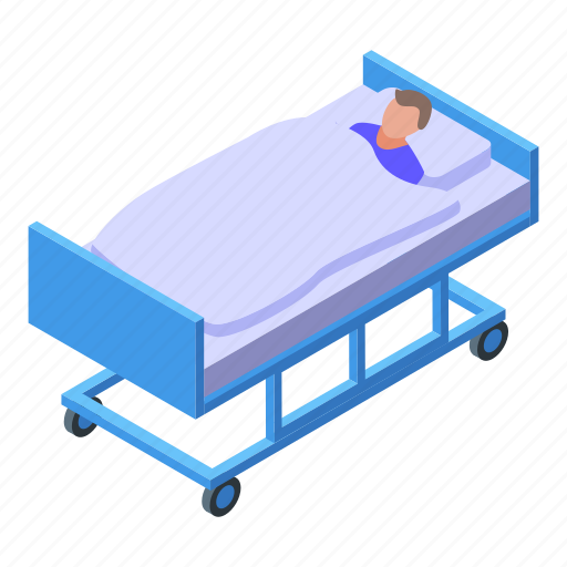 Hospital, patient, isometric icon - Download on Iconfinder