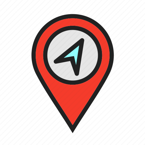 Arrow, location, map, navigation, pin, pointer, venue icon - Download on Iconfinder